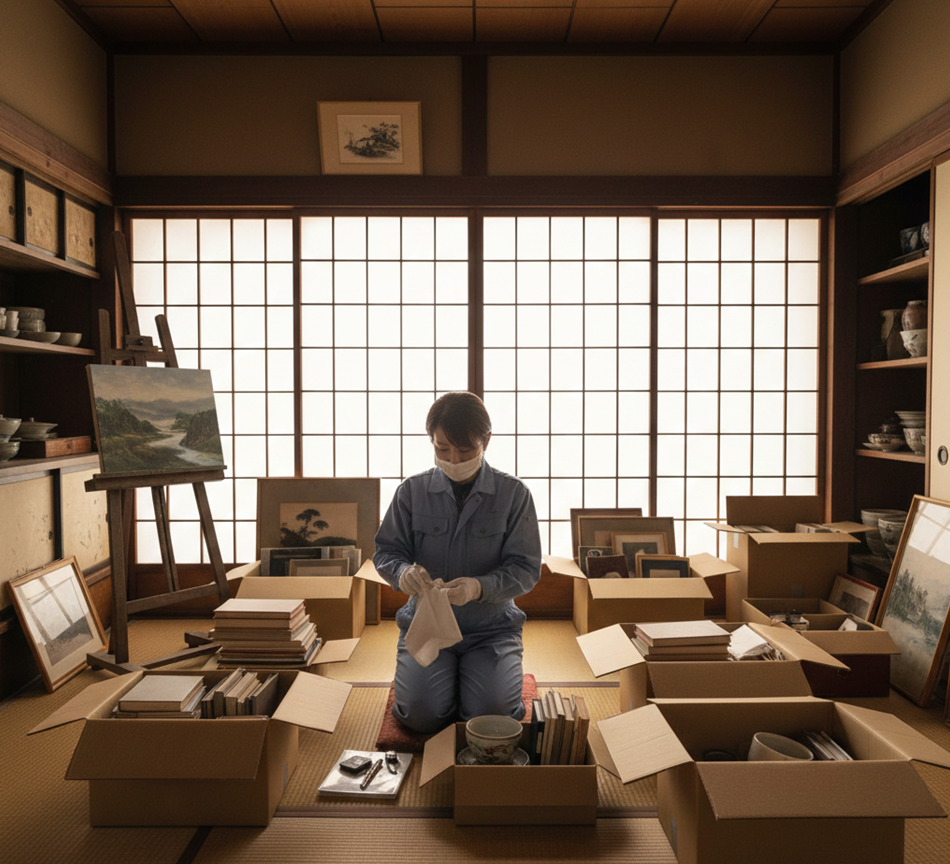 유품 분류 작업